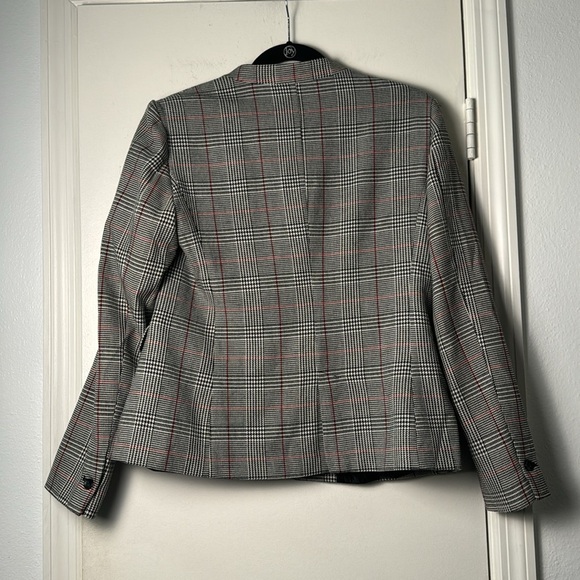 Premise Studio Multicolor Houndstooth Plaid One Button Blazer Size 8 Petite - Picture 7 of 8